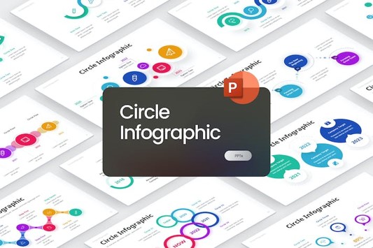 Circle Infographic Diagram PowerPoint Template