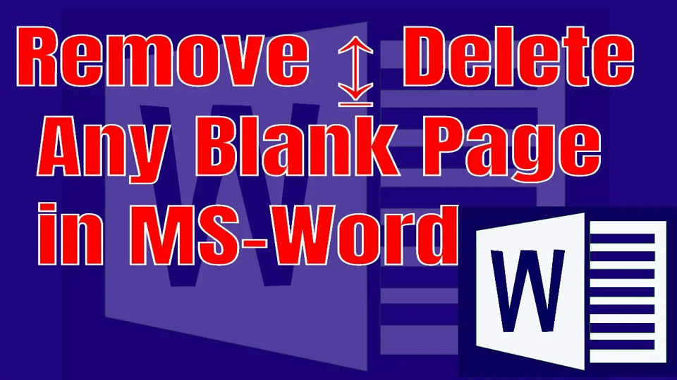 Deleting Blank Page in Microsoft Word