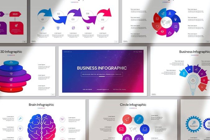 Infographics presentation template