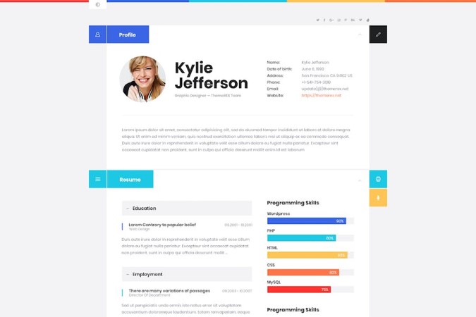 ShiftCV WordPress Theme